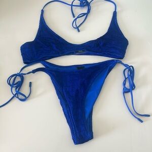 Blue Traingl Bikini Set